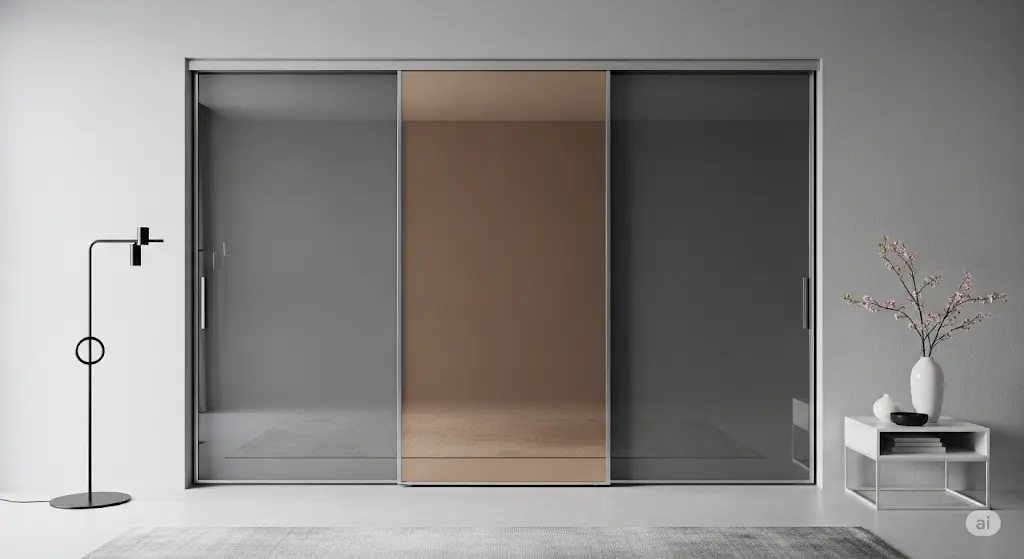 Moderná vstavaná skriňa na mieru s posuvnými dverami a elegantným dizajnom od DoorWeb